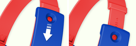 The band’s length is adjustable 