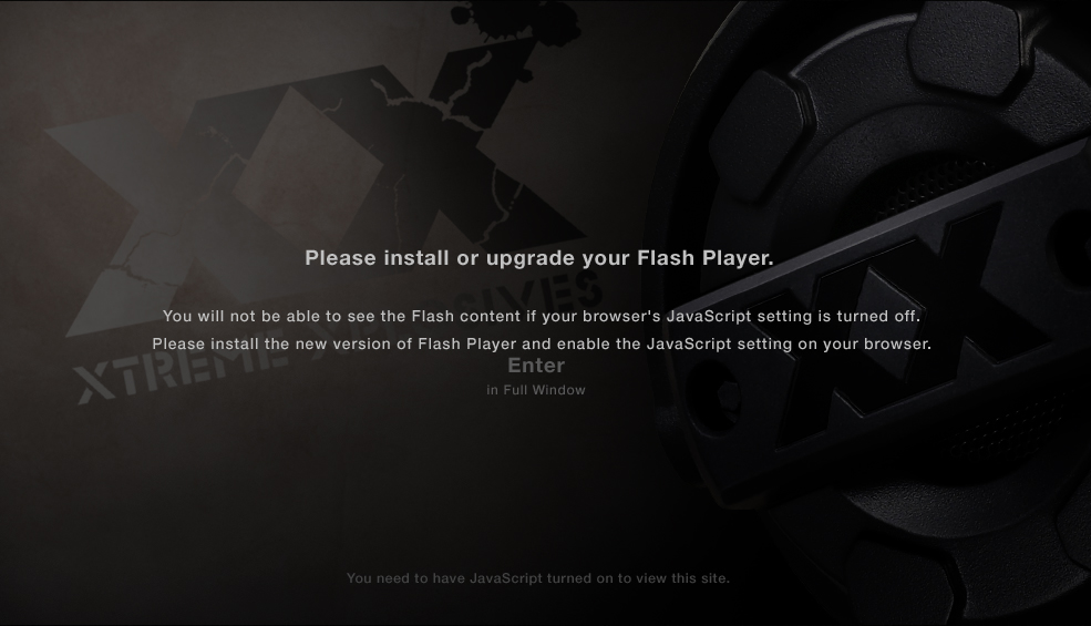 Please install or upgrade your Flash Player. / You will not be able to see the Flash content if your browser's JavaScript setting is turned off. Please install the new version of Flash Player and enable the JavaScript setting on your browser.